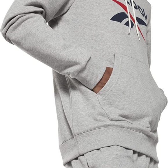 🆕Reebok Men's Training Essentials Graphic Sweatshirt, Medium -Medium Grey H. - Picture 4 of 6